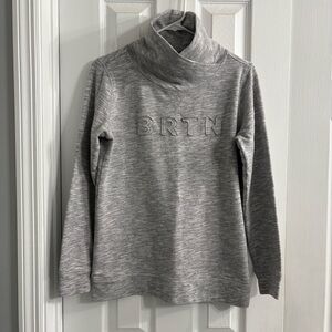 Burton BRTN Gray Sweatshirt Embroidered Letters | SZ Small